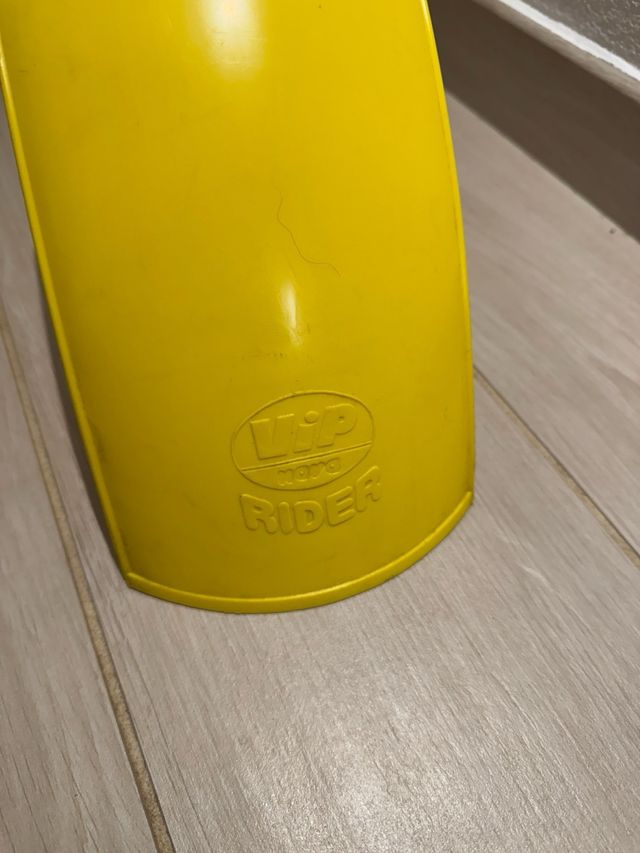 Parafango moto cross Nava epoca vintage giallo