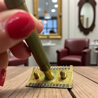 Antico set rasoio da viaggio anni '20