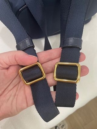 Mochila Ralph Lauren Azul y Dorada