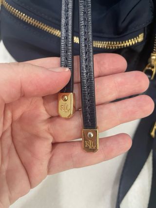Mochila Ralph Lauren Azul y Dorada