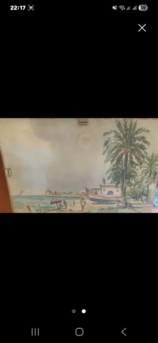 Láminas de pintura de paisaje marino