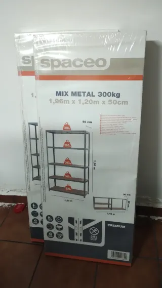 Estanterías SPACEO 300kg 5 baldas