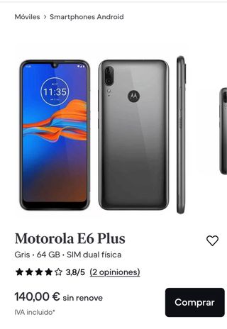 Motorola E6 Plus grigio 64 GB Dual SIM