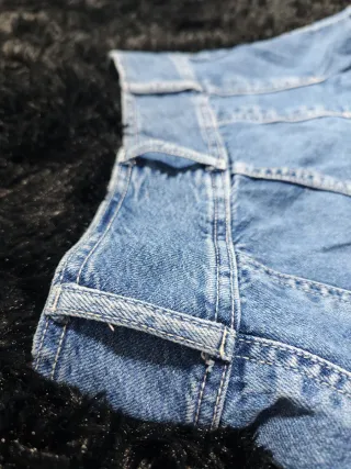 Mini falda vaquera plisada