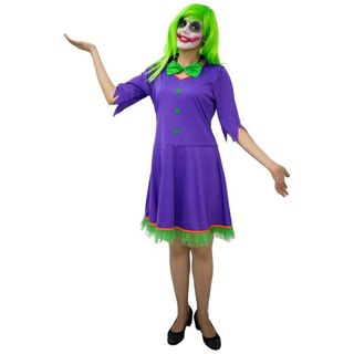 Disfraz Joker Mujer Vestido Lila Talla M