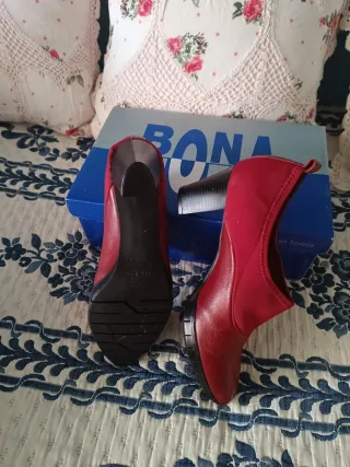 Zapatos Bona Mujer Talla 37 Rojos