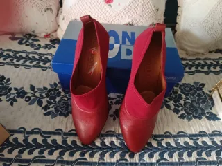 Zapatos Bona Mujer Talla 37 Rojos