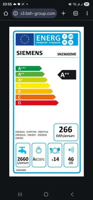 Lavavajillas Siemens Inoxidable 