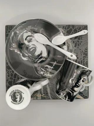 Marilyn Monroe Wood House Set di 2 tazze da caffè