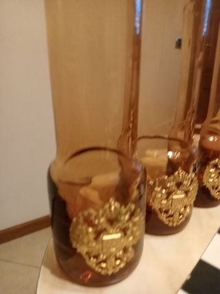 Nr.4 bicchieri ambra con stemma