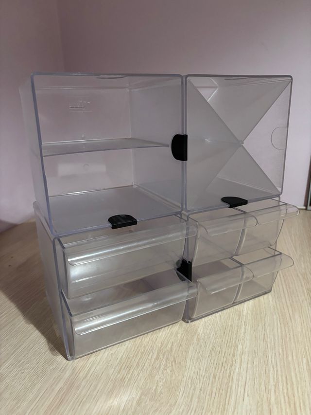 Organizador de escritorio transparente