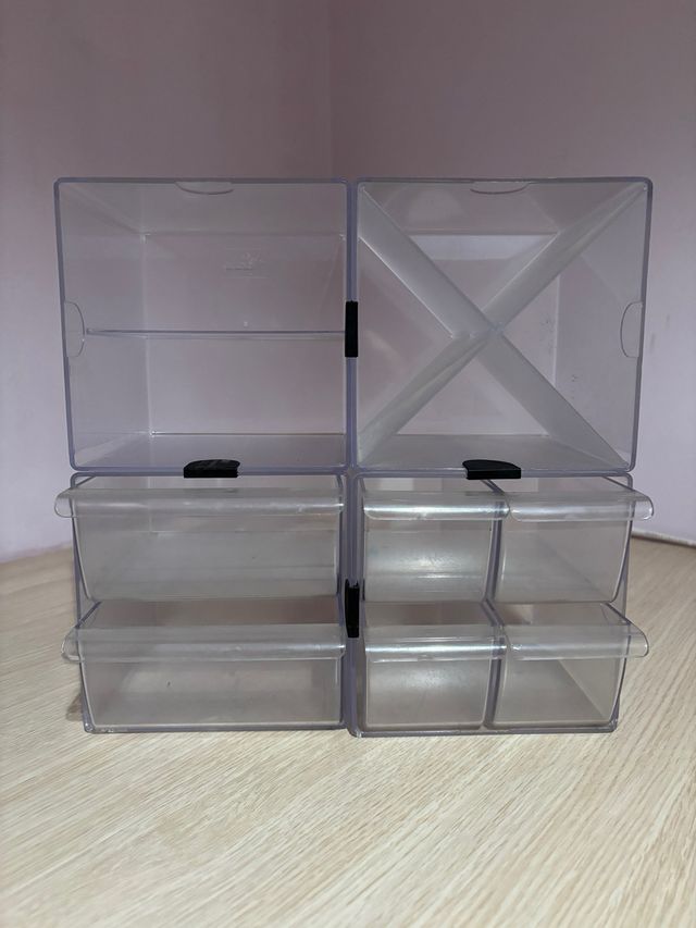 Organizer da scrivania trasparente