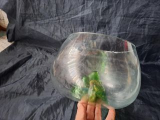 Pecera CRISTAL redonda GRANDE montaña ORIGINAL!!