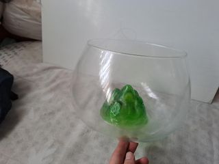 Pecera CRISTAL redonda GRANDE montaña ORIGINAL!!