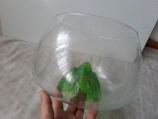 Pecera CRISTAL redonda GRANDE montaña ORIGINAL!!