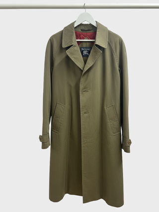 Gabardina Burberrys Vintage T54 Verde Oliva