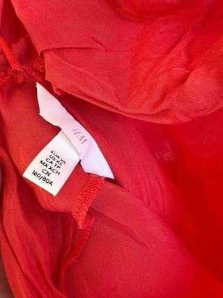 Vestido H&M corto rojo satinado