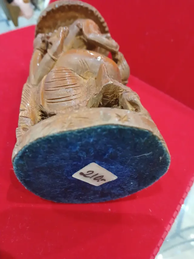 Figura Ganesha madera antigua