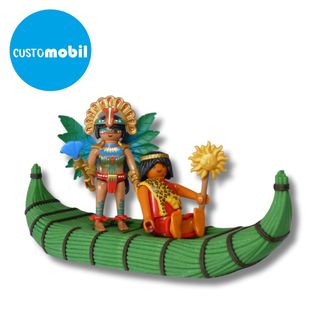 Barca de juncos Playmobil con figura