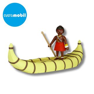 Barca de juncos Playmobil con figura