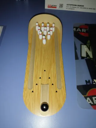 Gioco Bowling in Legno con Palla e Birilli