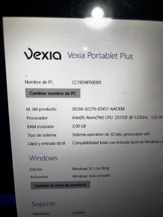 Tablet Vexia Portablet Plus con teclado 