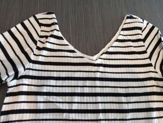 Vestido premamá canalé H&M rayas