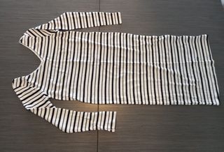 Vestido premamá canalé H&M rayas