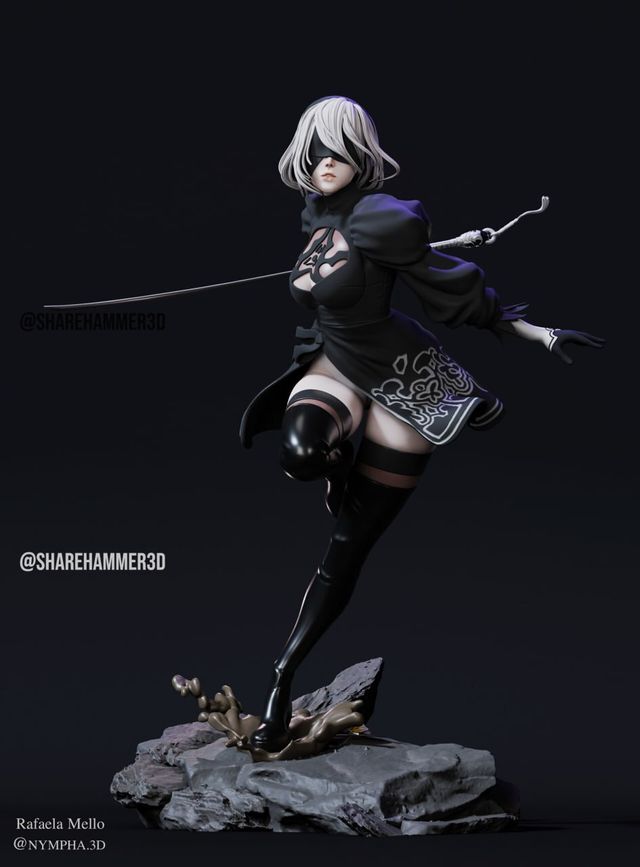 Figura 2B Nier Automata Resina 30cm