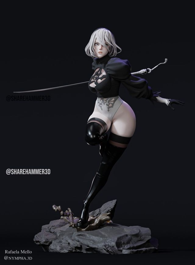 Figura 2B Nier Automata Resina 30cm