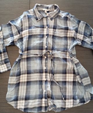 Camisa premamá H&M cuadros azul
