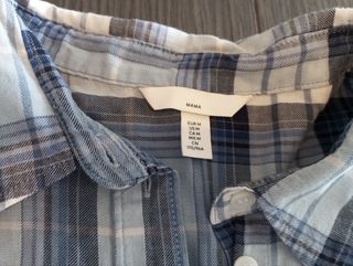Camisa premamá H&M cuadros azul