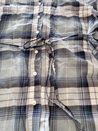 Camisa premamá H&M cuadros azul