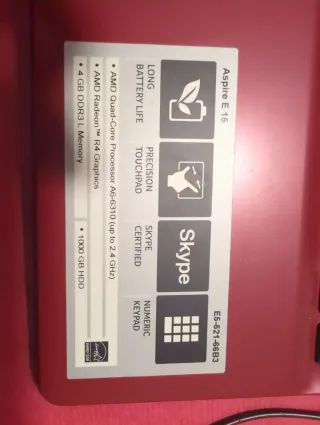 Computer portatile Acer Aspire E 15 rosso