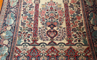 Alfombra artesanal Persa anudada a mano