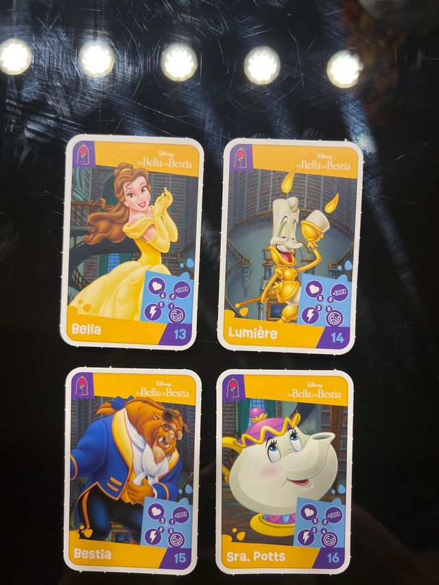 Cartas Disney Bella y Bestia (4 unidades)