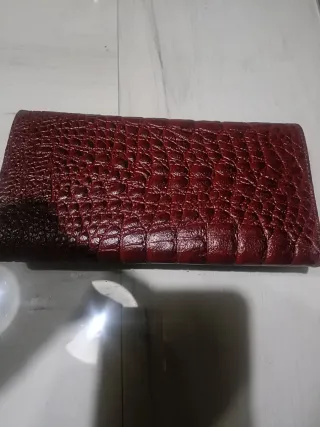 Cartera multifuncional de piel, precio de las dos 