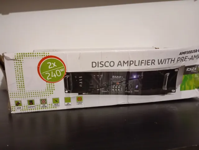 Amplificador Ibiza AMP300 USB-BT 2x240W