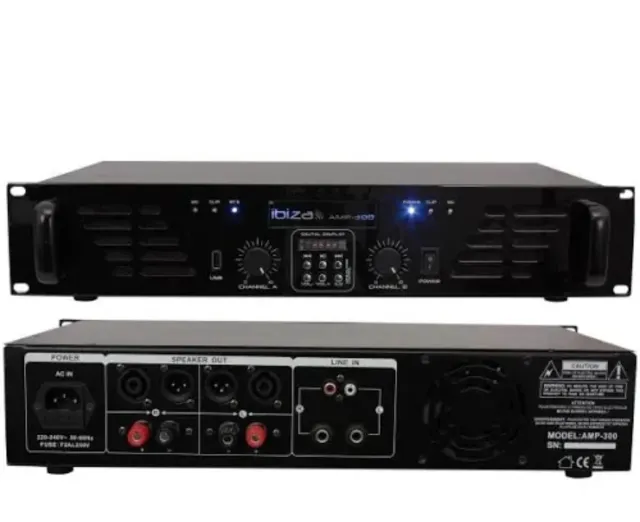 Amplificador Ibiza AMP300 USB-BT 2x240W