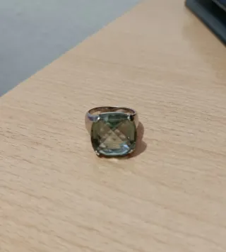 Anillo Plata Piedra Azul Grande
Talla 8

