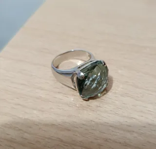 Anillo Plata Piedra Azul Grande
Talla 8

