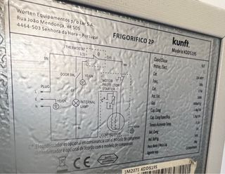 NEVERA DOS PUERTAS MARCA KUNFT EN BLANCO 
