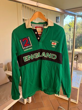 Polo verde Sport England Vintage
