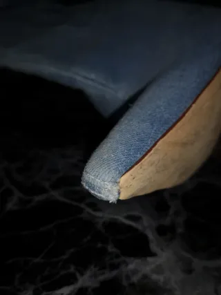 Stivali jeans ginocchio con tacco alto