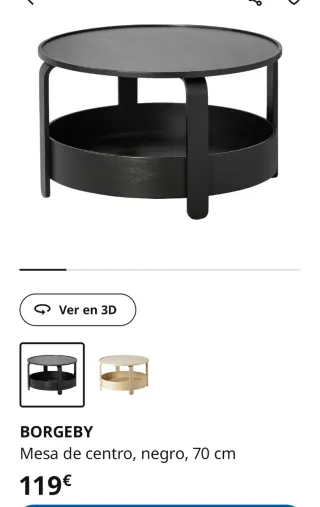 Mesa de centro redonda Ikea