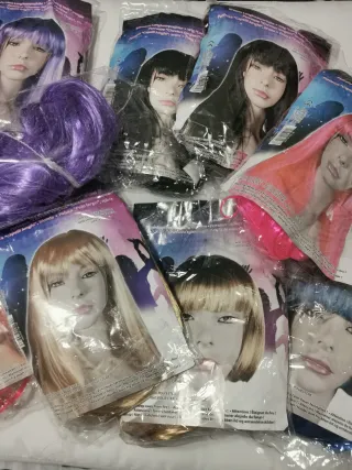 Pelucas de colores para Halloween