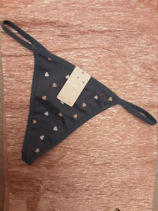 Tanga Hana corazones celeste cotton 96%