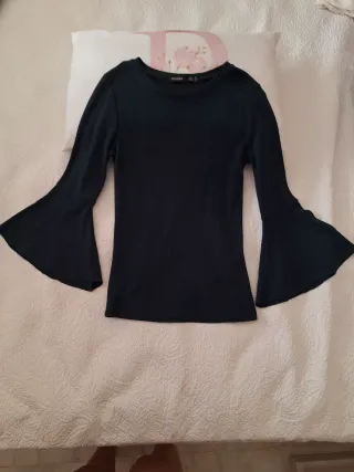 Camisa Bershka mangas acampanadas vintage y2k