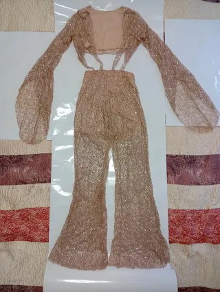 Conjunto lentejuelas dorado bronce Talla M