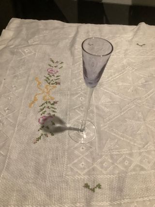 6 piccoli calici da distillato in vetro